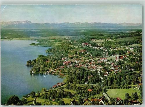 Tutzing Fliegeraufnahme Zugspitze Starnberger See