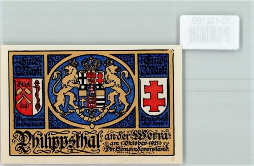 Philippsthal Notgeld Marktplatz