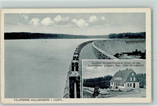 Schöneck Talsperre Muldenberg Staumauer Gasthaus Muldentalsperre