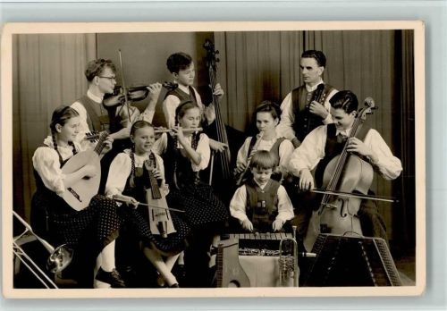 Engel Familie mit Kindern - Hausmusik AK