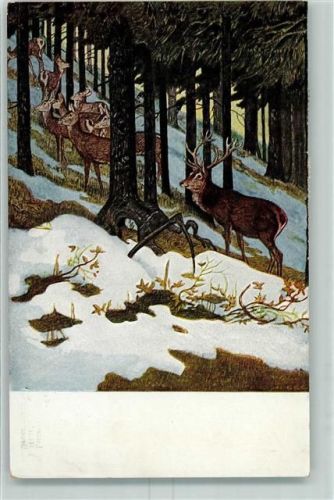 1922 Hochjagd im Allgäu sign. Ludwig Hoeß - Jugendverlag