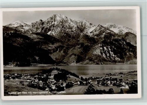 Kochel 1950 mit Herzogstand und Heimgarten AK