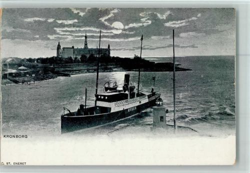 Dampfer und Leuchtturm ca 1905 AK