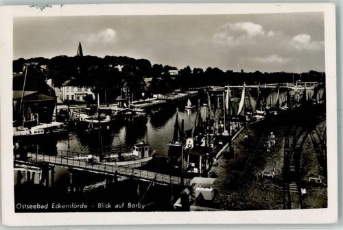 Eckernförde Hafen Blick auf Borby
