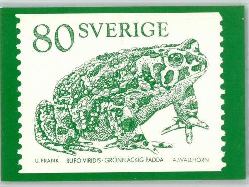 Die Briefmarke "grünfleckige Kröte" am 6. Sept. 1979 herausgegeben , gute Erhaltung
