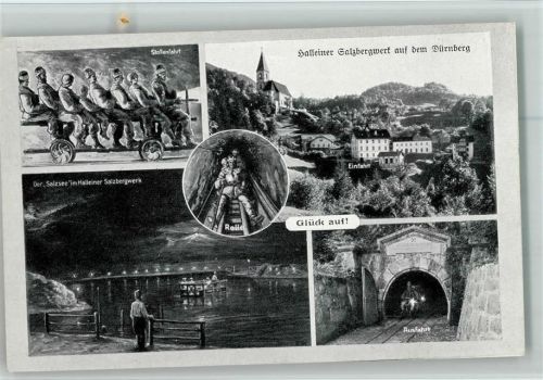 Dürrnberg Hochland Karte 617 - Stollenfahrt, Salzsee , Ausfahrt, gute Erhaltung