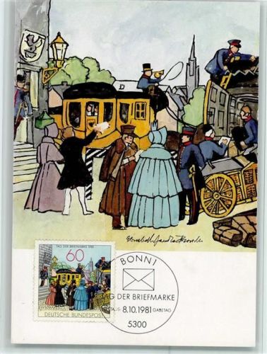 Sonderstempel u. Briefmarke Bonn Tag der Briefmarke 1981 AK