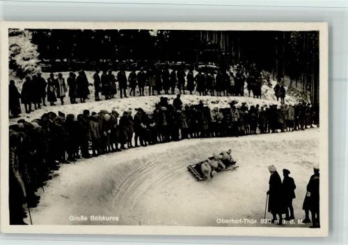 Oberhof Große Bobkurve ca 1938 AK Gute ERhaltung
