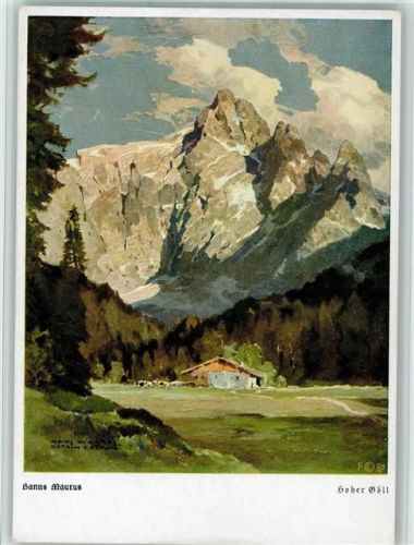 sign Hans Maurus - Hoher Göll - Berge - Kunstverlag Fingerle Nr. 5518 AK