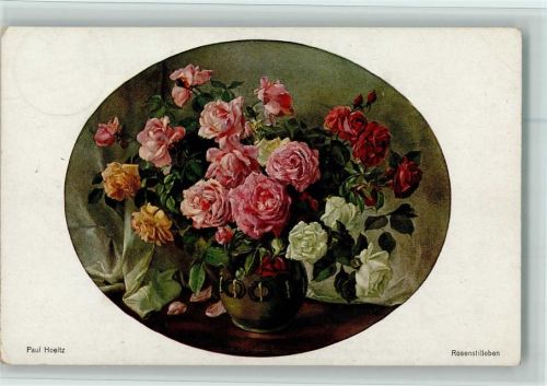 1918 sign Hoeltz - Rosenstilleben - Palette Karte Nr. 47 AK