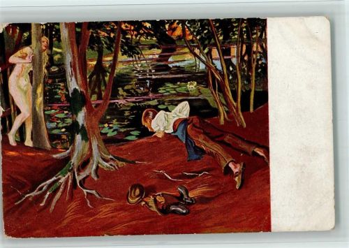 1918 Serie XXVI von Exter - Der Nixenweiher, Erotik