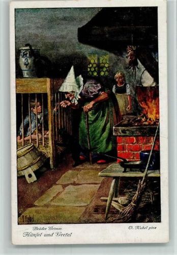 FPHG Uvachrom Nr. 3715 Serie 125 - Hänsel und Gretel Nr. 4 AK