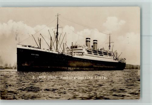 1929 Dampfer New York in Hamburg - Hamburg-Amerika-Linie