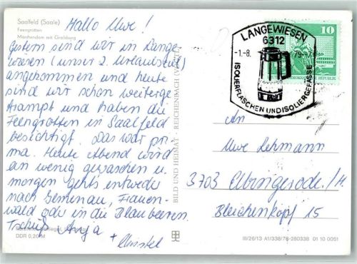 Langewiesen Isolierflaschen und Isoliergefässe 1979 Feengrotten