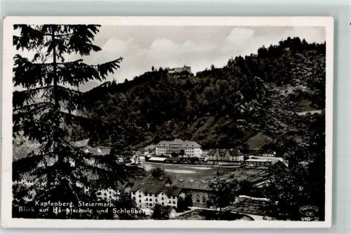Kapfenberg Blick auf Hauptschule und Schlossbreg