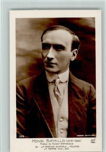 H. Bataille , Schriftsteller Nr. 129 Verlag A. Noyer - Fotokünstler H. Manuel , sehr gute Erhaltung
