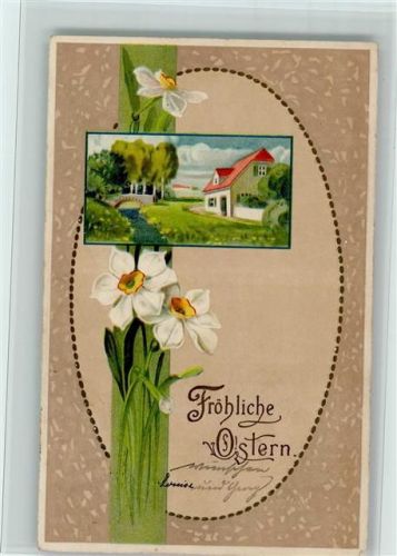 1913 Osterglocken, Wohnhaus, Verlag PFB Serie 7470 , gute Erhaltung