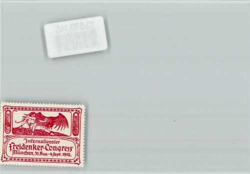 München dunkelrot - Freidenker Congress 1912 , gute Erhaltung