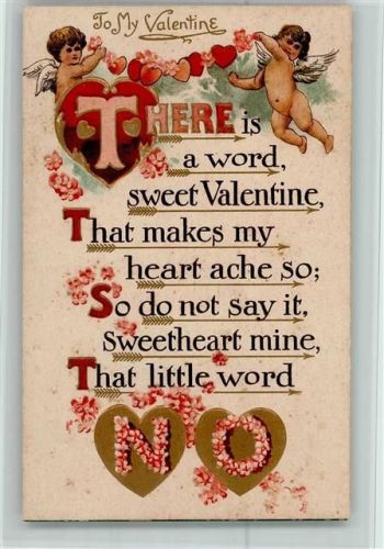 Ty my Valentine - Poesie Spruch, Herzen AK