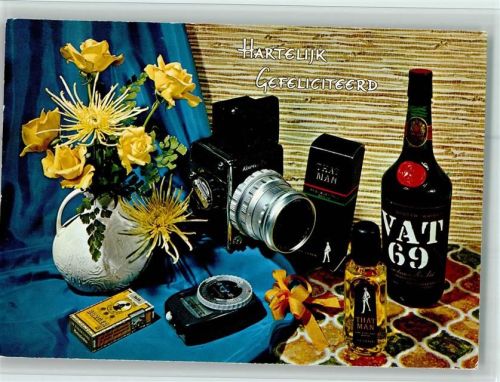 Werbung Stilleben Geburtstag - Fotoapparat - AK