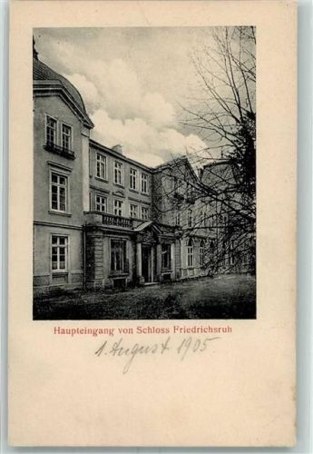Friedrichsruh 1905 Schloß Friedrichsruh Haupteingang
