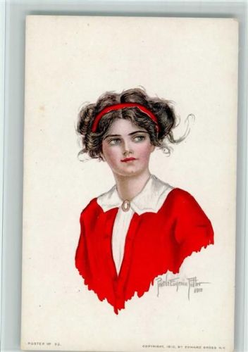 Nr. 52 sign Pearle Eugenia Fidler - Frauenporträt - gute Erhaltung
