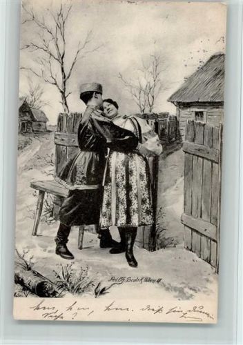 1902 Serie 839 Fec. Ch. Scolik - Trachten, Liebespaar - gute Erhaltung