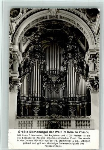 Größte Orgel der Welt im Dom zu Passau, gute Erhaltung AK