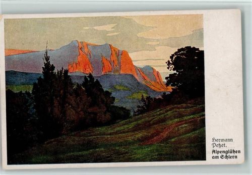 Nr. 100 Verlag Peters - Hermann Petzet - Alpenglühen AK