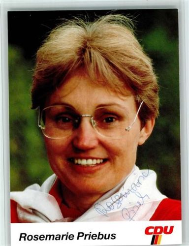 Autogramm - Rosemarie Priebus CDU