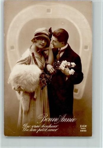 Bonne Annee, Neujahr , Pelzmode - Fotoverlag DIX 2290 - Gute Erhaltung