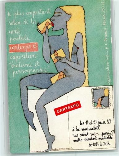 Salon de la Postale Cartexpo Exposition, Erotik 1985 AK