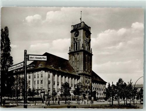 Schöneberg Schöneberger Rathaus Straßenschild Freiher v. Stein - Str. John F. Kennedy-Platz