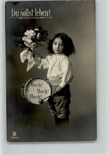 Fotoverlag L.J. + F.F. Serie 2801-2 Kind mit einer Trommel, AK