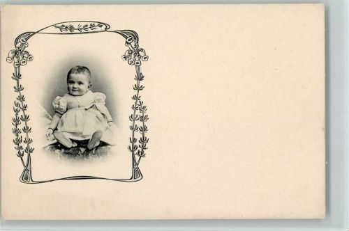 Jugendstil - Baby im Kleid 1898 AK
