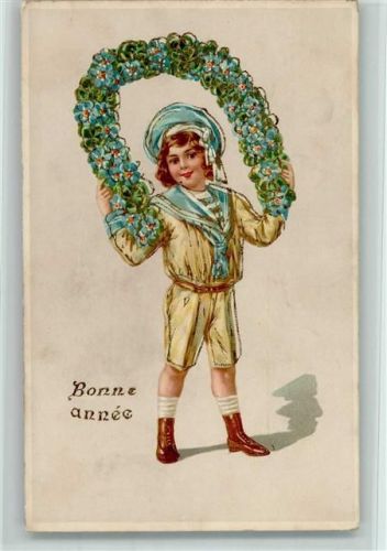 aus Vergissmeinnicht Blüten - Bonne Anne AK