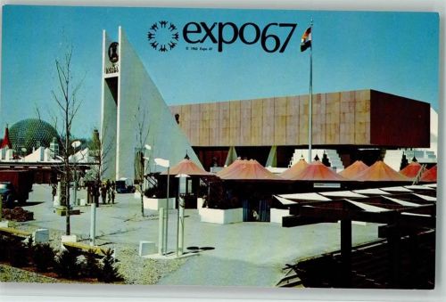 Ausstellung - Expo 1967 - Pavillon of India, sehr gute Erhaltung AK