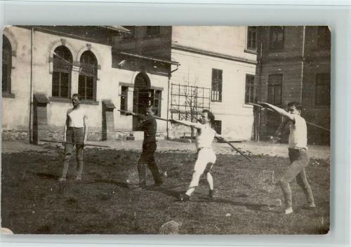 Speerwerfen ca 1918 AK Leichtathletik Foto AK