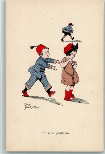 Verlag Amag H 44 - Kinder, Briefträger, sign John Blackwithe