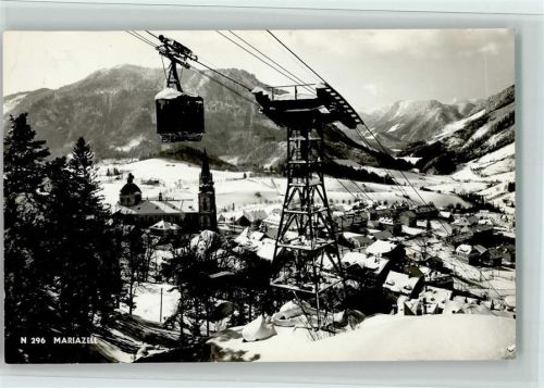 Mariazell 1958 Winter - Seilbahn, gute Erhaltung AK