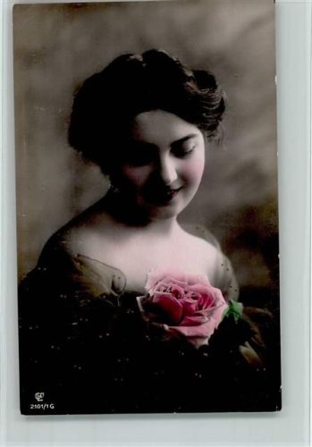 Serie 2101-1 G - Frauenschönheit, handcoloriert, sehr gute Erhaltung AK