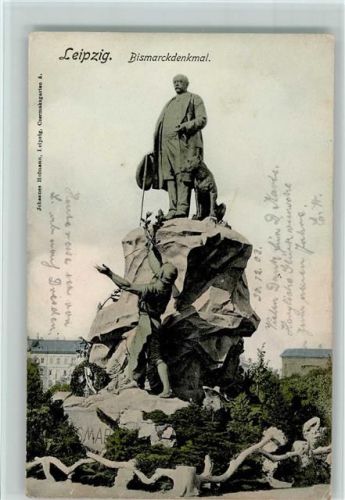 Leipzig Bismarckdenkmal , gute Erhaltung AK