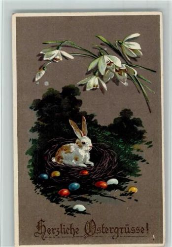 1923 Osternest mit Hase, gute Erhaltung