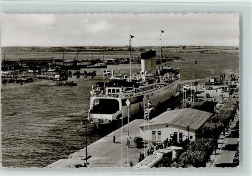Travemünde 1953 Fährschiff Dronning Victoria , gute Erhaltung AK