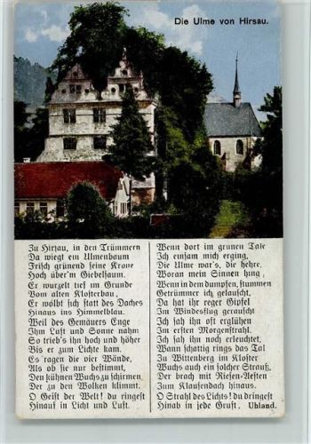 Hirsau Ulme von Hirsau Gedicht Uhland