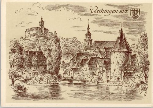 Vaihingen Württembergische Städtebilder aus alten und neuen Tagen sign. Ludwig Schäfer-Grohe