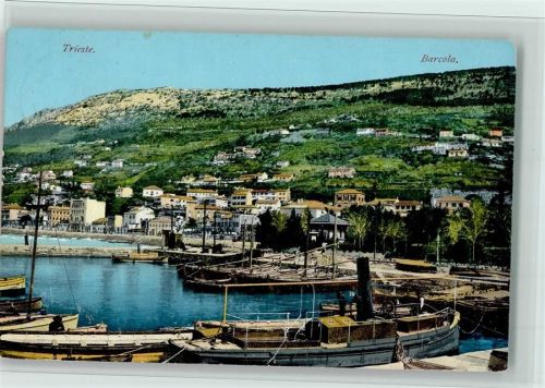 Trieste / Triest / Trst Purger & Co 8103 - Photochromie Barcola, Hafenpartie , gute Erhaltung AK