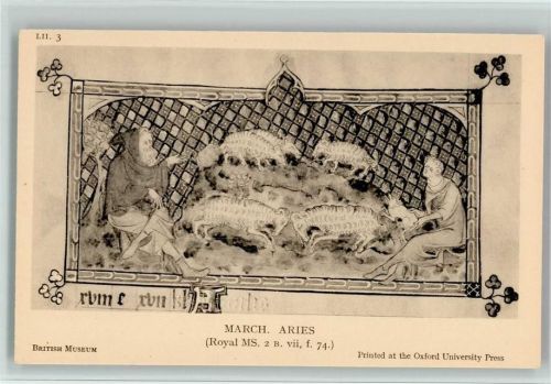 March- Aries - British Museum , gute Erhaltung AK