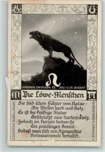 Die Löwe Menschen, gute Erhaltung AK Flecken
