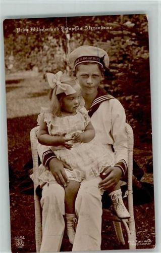 NPG 6354 . Prinz Wilhelm und Alexandrine , sehr gute Erhaltung AK